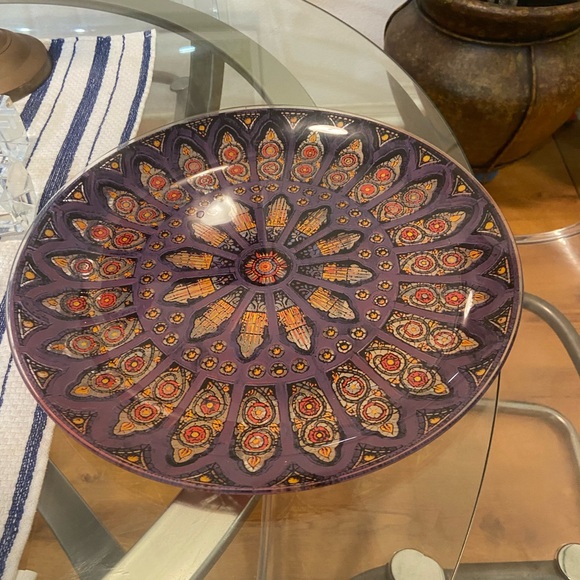 Red and Orange Decorative Plate - Picture 3 of 3